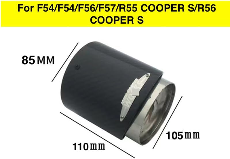 Miniatura 3 de Puntas de escape de fibra de carbono para tubo de escape MINI F54F55F56F57F60 R55 Coopper SR56 Cooper S 2020-