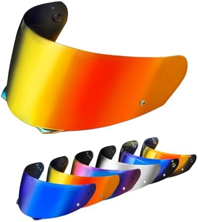 PSLER i90 Visor - HJ-33 Helmet Tinted Visor i90 Face Shield Motorcycle Helmet Visor for i90 HJ-33,Deep Gold Red