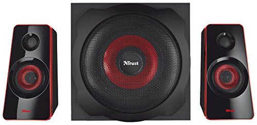 Altavoces 2.1 TRUST Gaming GSP-421 120W MAX.(60W RMS) SUBWOOFER Madera 40W Mando CABLEADO con Entrada DE LÍNEA