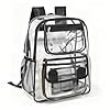 Eulihent Clear Backpack Transparent Bag PVC Waterproof See Through Rucksack Large Capacity School Backpack with Adjustable Straps Clear Gym Bag for Work Travel Concert Sports Unisex (41 x 35 x 15cm)