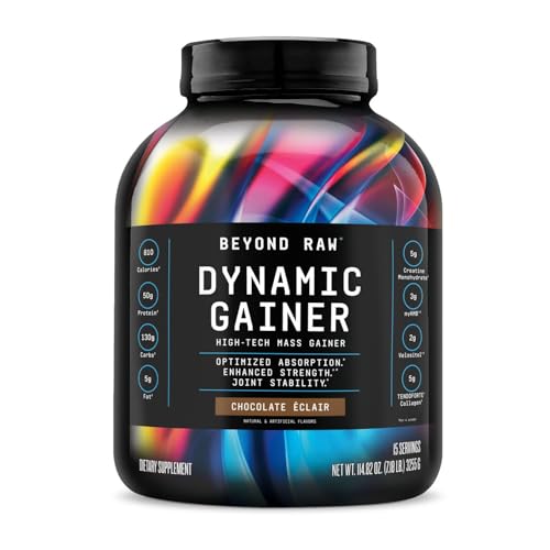 BEYOND RAW Dynamic Gainer, High-Tech Mass Gainer, Optimized Absorption and Enhanced Strength,...