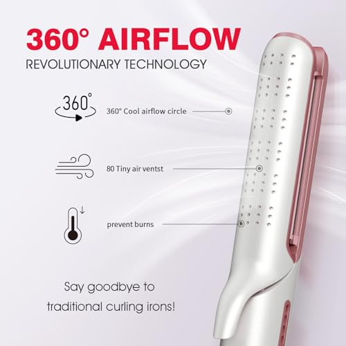 Plancha para cabello 2 en 1 de titanio con ventilación miniatura 5