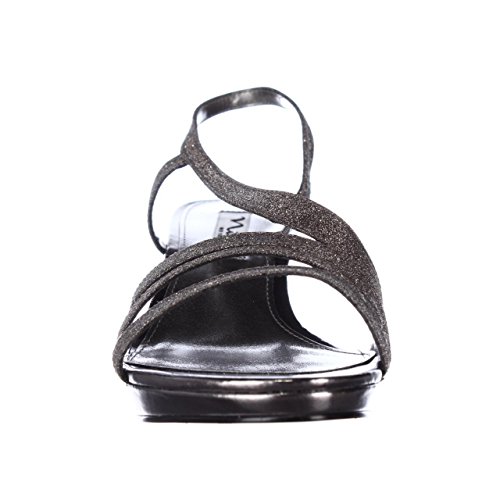 NINA Womens Neely Open Toe Casual Slingback Sandals, Charcoal Glitter, Size 10.0 - Image 3
