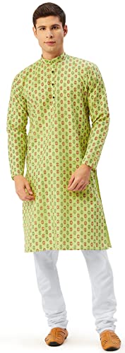 Maple Clothing Kurta Pajama Printed Cotton Indian Apparel for Men
