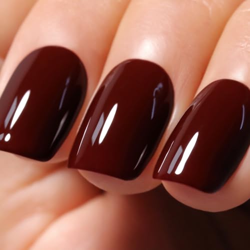 Esmalte de uñas en gel rojo oscuro Ozzeal 15ml miniatura 1