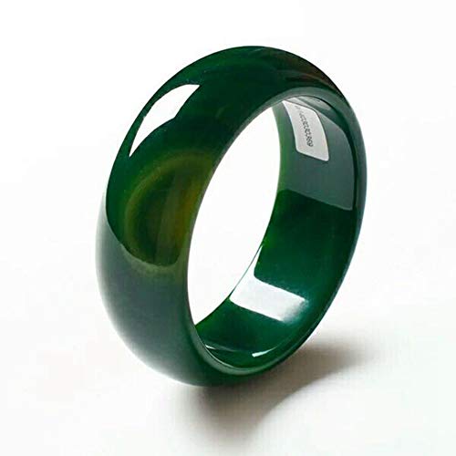 Olydmsky Armreif Armband Echte Jade Handgemacht, Natürlicher Schöne Smaragd grün Nephrit-Jade Armreif Armband Schmuck Geschenk 56-62mm Cover