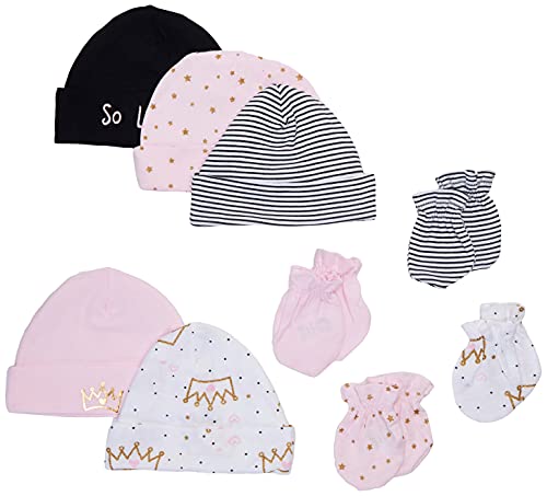 Image of Gerber Unisex Baby 8-Piece and 9-Piece Cap and Mitten Sets