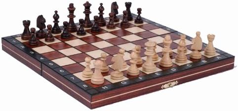 Miniatura 2 de Juego de ajedrez de viaje magnético de madera con tablero de ajedrez Mahgany y compartimento de almacenamiento