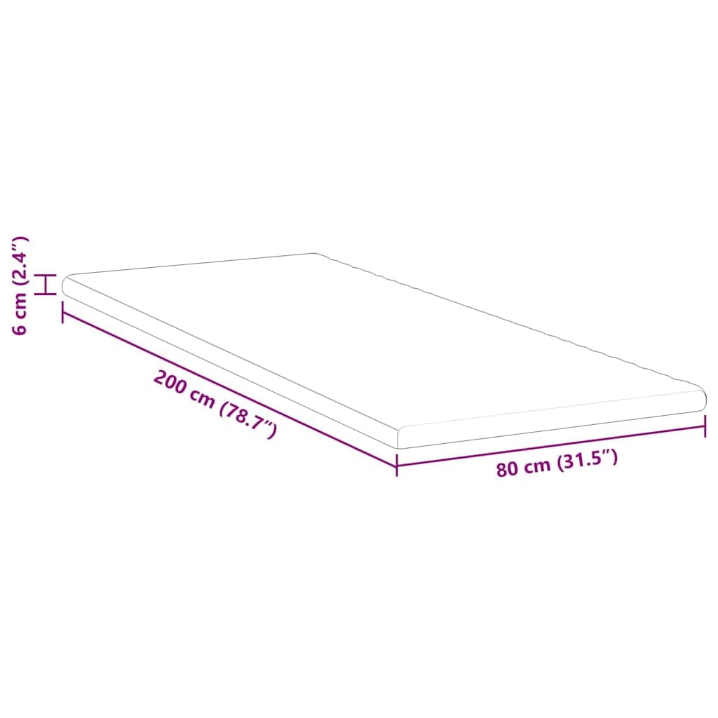 Nakładka na materac, biała, 80 x 200 cm, tkanina żakardowa, rdzeń z pianki PU, materac wierzchni jako ochraniacz na materac, do sypialni, pokoju gościnnego, większy komfort