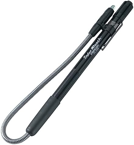 Streamlight 65618 Stylus 11-Lumen Reach Inspection Pen Light with Flexible 7-Inch Extension Cable and 3 "AAAA Alkaline Batteries, Black