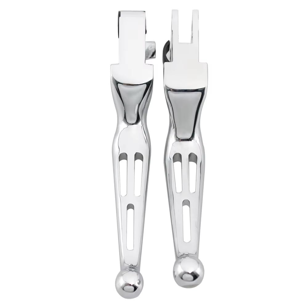 NingRuiBhd Brake Levers Clutch Lever for Sportster 883 for Softai for Touring 2pcs Motorcycle Slotted Brakes Clutch Levers(Chrome)