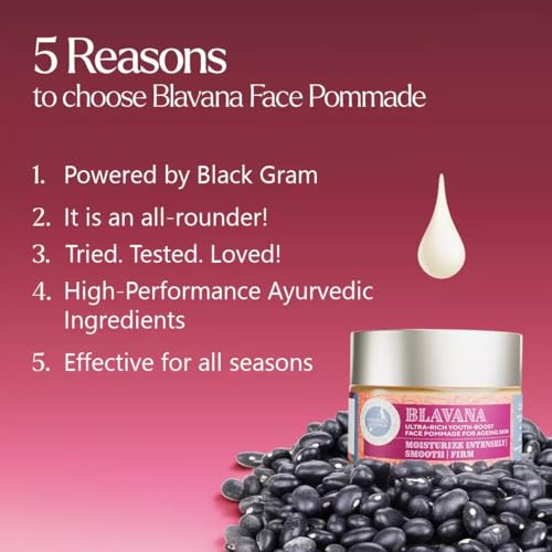 Blavana Daily Ayurvedic Face Moisturizer for Aging and Dry Skin, 1.76 oz