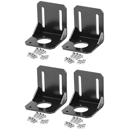 SNOWINSPRING 4PCS Mounting Bracket, 17 Stepper Motor Mount, Mounting Bracket for 17 Stepper Motor with M3 Screws, Screw Mount for 42mm 17 Stepper Motor