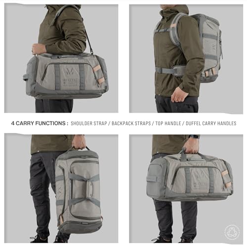 MONARC 40L Duffel Backpack, Recycled Materials, Carry-on with Shoe Compartment, 17” Laptop Sleeve, Water Resistant, Lockable Zippers, Gym Bag2