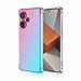 Transparent Case günstig Kaufen-WBWONE Silikon Hülle für Xiaomi Redmi Note 13 Pro+ Plus 5G Case, Handyhülle Transparent Dünne Weiche Gradient TPU Soft Stoßfest Durchsichtige Schutzhülle Cover Bumper (Rosa Grün)