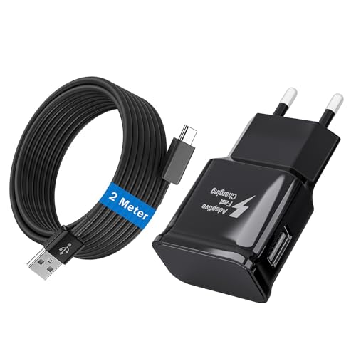15W Ladeger&auml;t Ladekabel f&uuml;r Samsung Galaxy S10 5g S10e 10+ S9 S8 Plus A50 A40 A36 A25 A20 A16 A15 A14 A13 A06 A05s, Schnellladeger&auml;t mit Typ C Schnellladekabel 2m, Fast Charger Adapter USB Netzteil