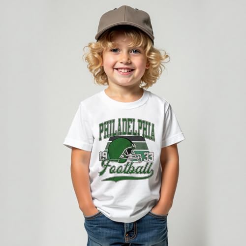 Toddler Boy Girl Football Shirt Retro Game Day T-Shirt Funny Football Helmet Graphic Tee Kids Summer Short Sleeve Tops3