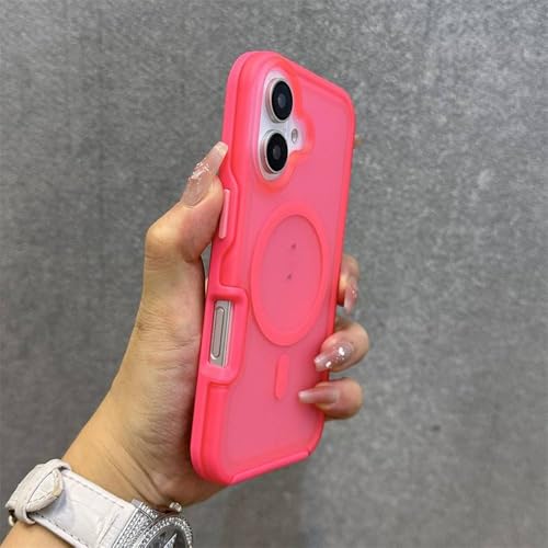 Coque antichoc iPhone 14 Pro translucide mate magnétique rose recharge