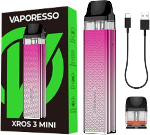 XROS 3 Mini Kit | Original Vaporesso XROS 3 Mini Kit Built in 1000mAh Battery Vape with 2ml XROS Pod Cartridge MTL to RDL Electronic Cigarette Vaporizer No...