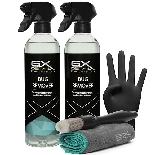 GxDetail Limpiador de Insectos y Bichos para Coche 1 Litro – Elimina Restos Adheridos en Parabrisas, Carrocería, Paragolpes y Faros – Fórmula Potente y Segura – Fácil Aplicación y Acción Rápida.