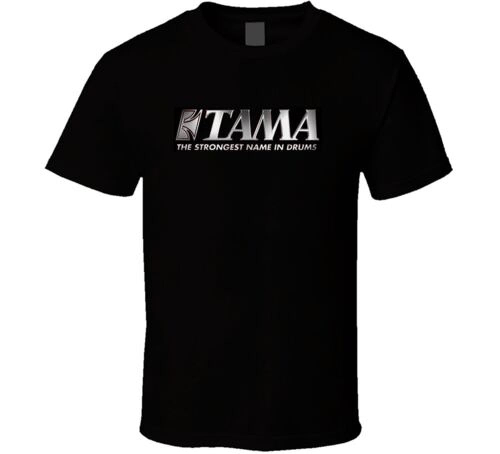 Shupmn Men's Black Tama Drums Slogan Logo T-Shirt Tee 1 Medium