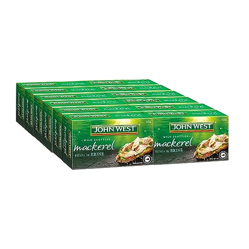 John West Wild Scottish Mackerel Fillets In Brine 12 x 125 g