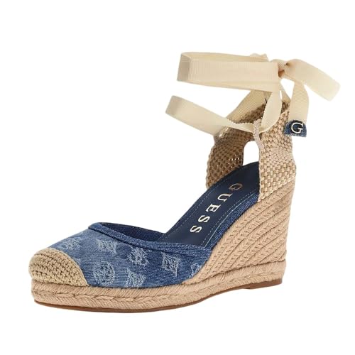 GUESS Charmi Denim Wedge Espadrilles EU 36