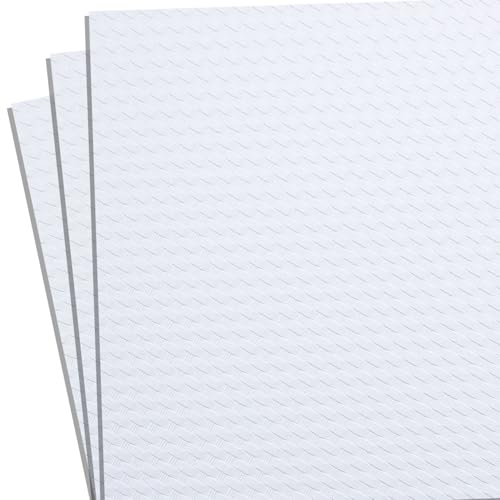 HOLSTEX Thermoform Sheet - (Basketweave Texture) - (.085 Thickness) - (12in x 12in Sheet) - (Blizzard White) - (3 Sheets) - for Holster Making, DIY Cosplay, Airsoft Armor