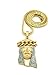 Gold Silver Tone Micro Crown of Thorns Jesus Face Pendant 3mm 24