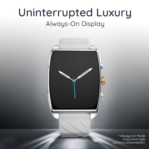 Image of Pebble Mega 2.06 inch Amoled Display | Bluetooth Calling Smart Watch for Men | Premium Metal Build | Always on Display | SpO2 | Heart Rate Monitoring | Multiple Watch Faces | Functional Rotating Crown