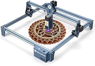SCULPFUN S9 Laser Engraver, Full-Metal CNC Laser Engraving Machine with 5.5W High Precision 0.06mm Ultra-Thin Beam Diode Laser Cutter for Wood, Leather, Acrylic, Large Engraving Area 410x420mm