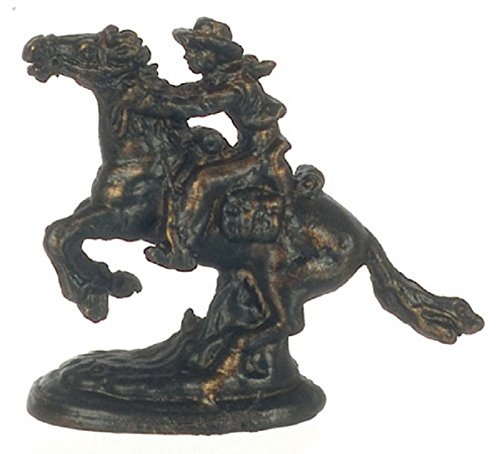 Dollhouse Miniature Brass Figure 'Rodeo in Action' by Falcon Miniatures