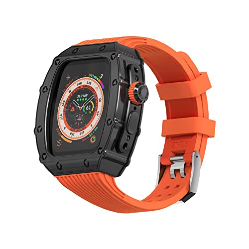 Coque métal Apple Watch Ultra 49 mm avec bracelet silicone anti rayures