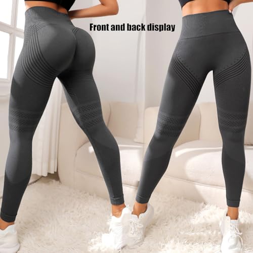 Yaxhsi Slimove Cellulite Leggings, Slimove 3D Leggings Cellulite, High Waisted Shaping Breathable Yoga Fitness Pants (Black,X-Large)