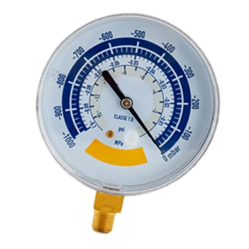 0-14psi Vacuum Gauge Stainless Steel 1/8inch Pressure for Pumps Accurate Air Gauge Automotive