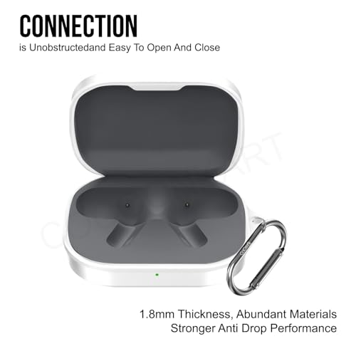Image of Soft Silicone Case Cover Compatible for Realme Buds Air 8 (White)