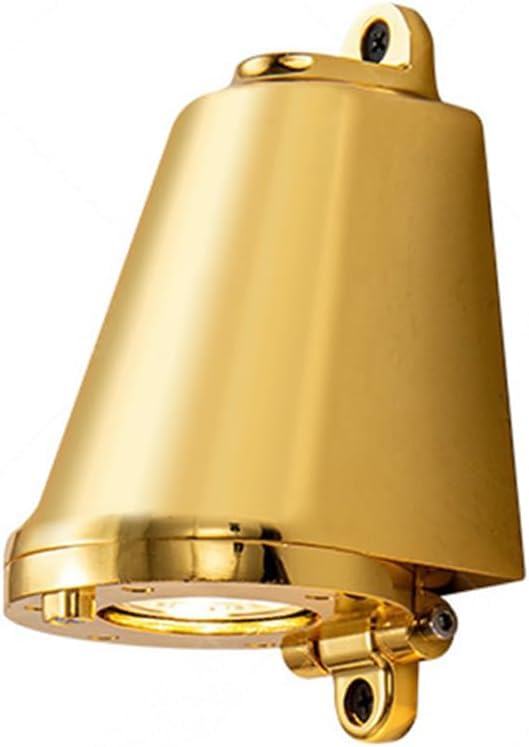 Linterna de pared Exterior impermeable aplique de pared lámpara montada en la pared(Gold)