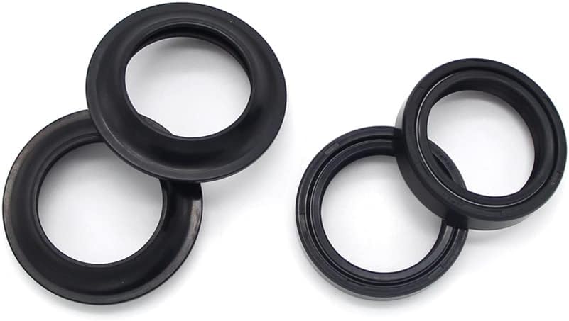 Front Fork Shock Oil Seal Dust Seal Fork Seal Set Size Model 37MMx50MMx11MM for Kawasaki 92049-1421 for Kawasaki EX250J Ninja 250R 2008-2012 for Kawasaki EX500D Ninja 500R 1994-2009