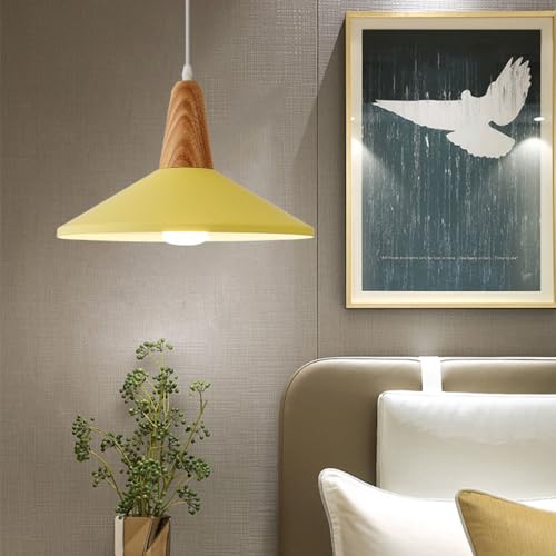 Suspension traditionnelle E26 lustre bohème moderne bois style japonais - 5