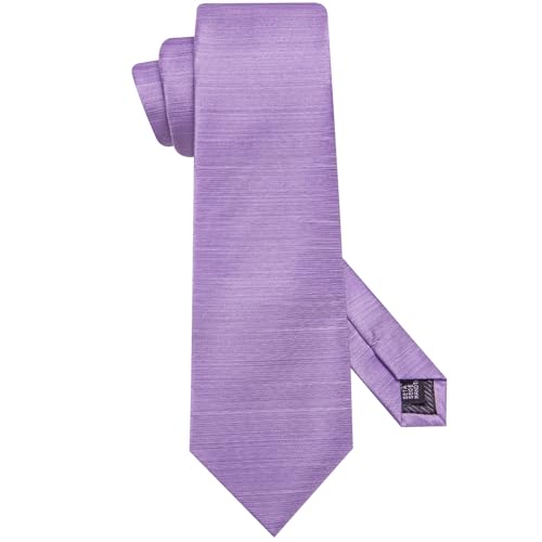 Image of Hi-Tie Men Silk Ties Set with Flower Lapel Pin Necktie Pocket Square Cufflinks for Tuxedo Wedding Business
