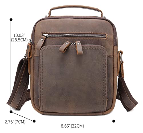 Small Messenger Bag for Men Retro Handbag, Handbag 9.7inch Tablet Briefcase Shoulder Bag Small Messenger Bag2