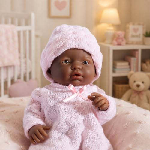 Muñeca JC Toys Mini La Newborn African American 24 cm miniatura 2