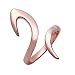 METTU Adjustable Open Snake Index Finger Ring for Women (Rose Gold)