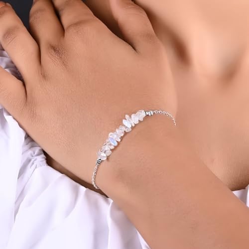 Gempires Natural Chips Bar Bracelet, Energy Healing Crystals, Birthday, Gift for Her, Gemstone Jewelry 8 inch AA+ Quality2