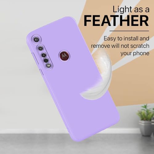 Image of Back Cover for Motorola Moto G8 Plus 4G | Full Camera Protection | Premium Liquid Silicon Case | Flexible Bumper Case for Motorola Moto G8 Plus 4G (Purple)