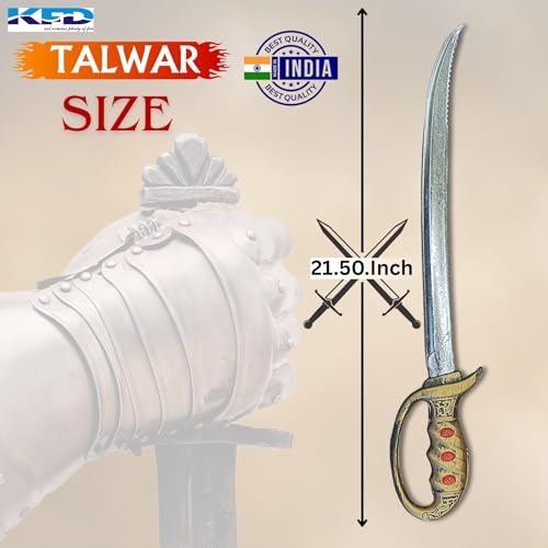 Image of Kaku Fancy Dresses Royal King Sword Toy Talwar Role Play Accessory for Ramayan Mahabharat Events - Unisex Multicolour