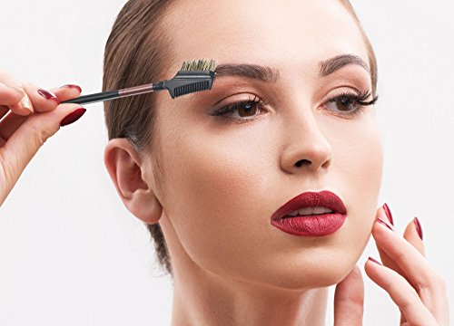 Kooba Eyebrow Brush And Eyelash Comb, Portable Makeup Eye Powder Foundation Brush, Beauty Cosmetic Tool For Professional And Travel #TOP3