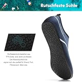SIXSPACE Buty wodne Mężczyźni Kobiety Lekkie Buty Do Rury Szybkoschnące Buty Plażowe Antypoślizgowe Buty Do Nurkowania Surf (487 Ciemnoniebieski,46 EU)