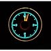 Dakota Digital 55 56 Chevy Car Analog Clock Gauge for HDX gauge Black Alloy HLC-55C-K