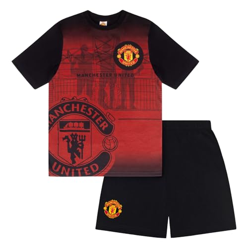 Manchester United Boys Short Pyjamas Red 2-3 Years - Official Kids Football Sleepwear Gift